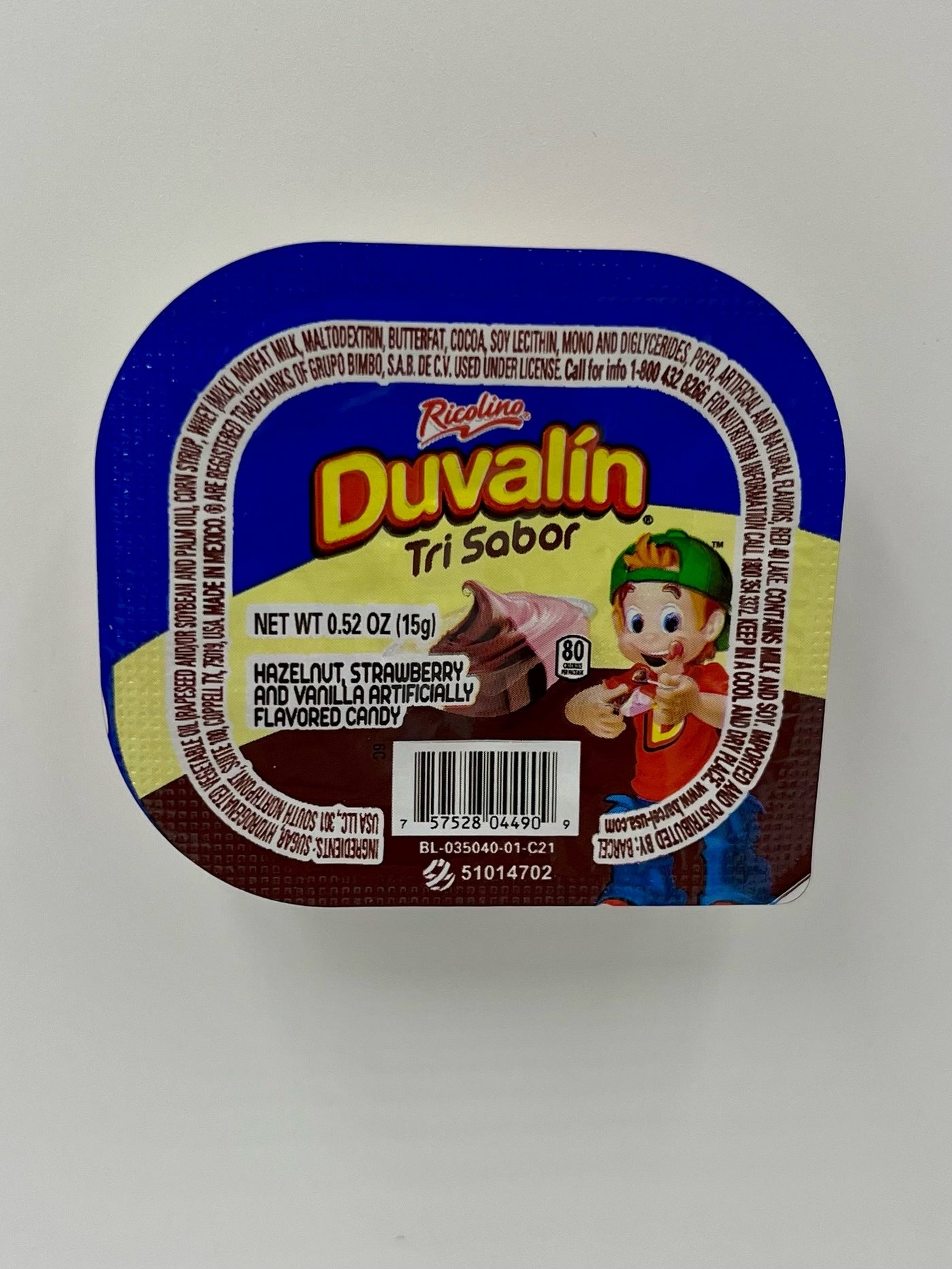 Duvalin Tri-Sabor Hazelnut Strawberry Vanilla (Mexico)